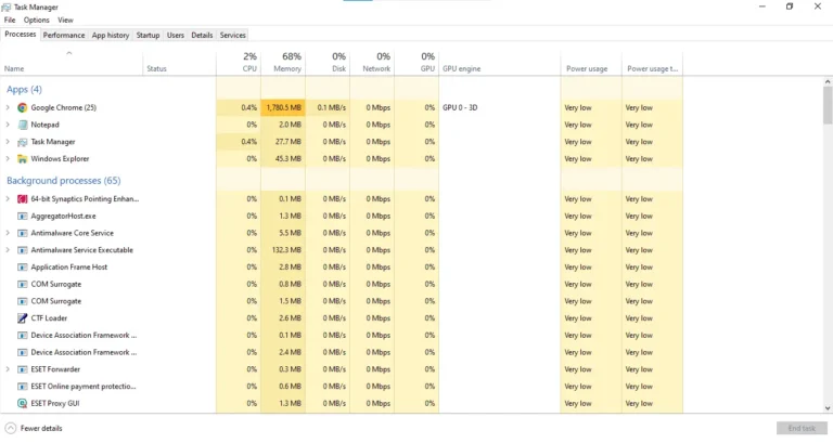 Increase laptop battery life Show high power programs in Task Manager