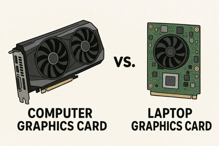 The main differences between a computer graphics card and a laptop graphics card