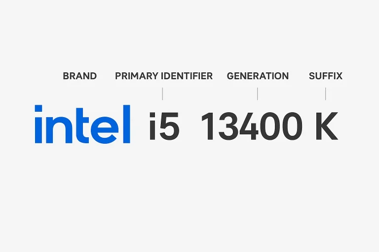 What is the naming structure of Intel processors