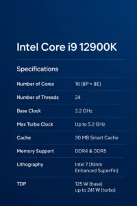 پردازنده Intel Core i9 12900K