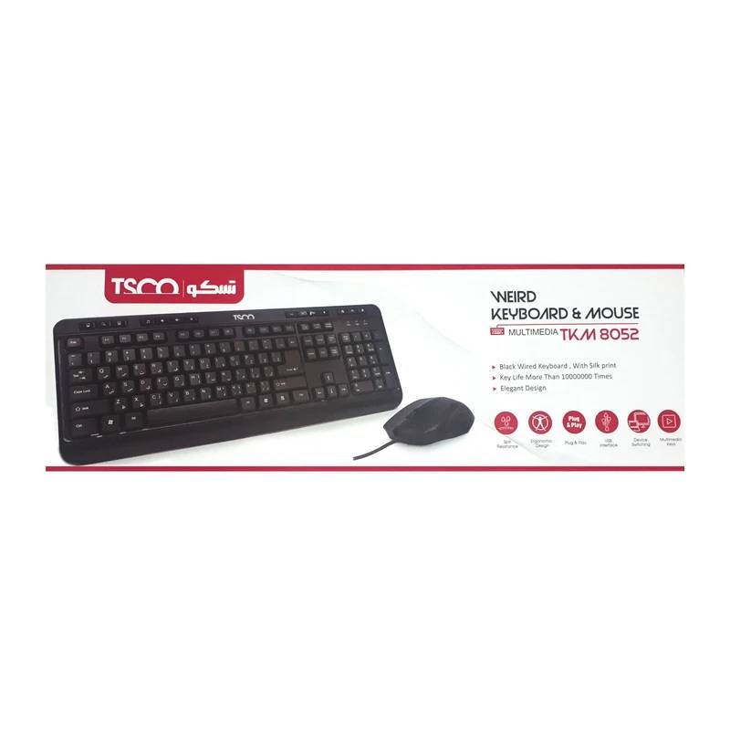کیبورد ماوس تسکو مدل TKM 8052 1 کیبورد ماوس تسکو مدل TKM 8052
